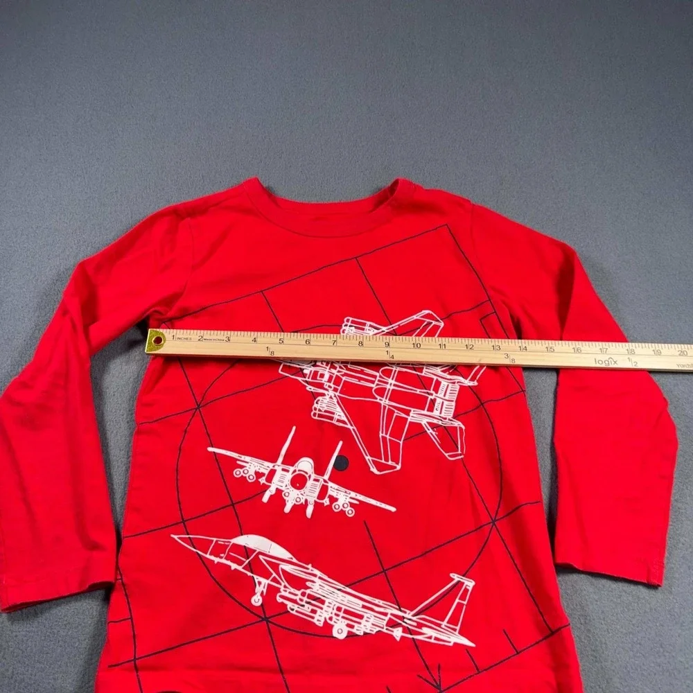 Boys Osh Kosh Originals Jet Fighter Theme Long Sleeve T- Shirt Size 8